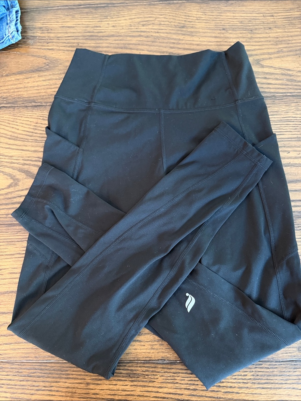 Fabletics Black High-Waist Leggings with Logo